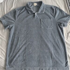 J.Crew Terry Cloth Johnny Collar Polo Shirt